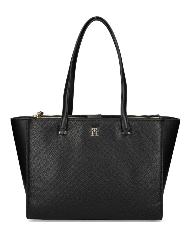 Tommy Hilfiger Shopper mit Logo-Prägung - Schwarz Schwarz