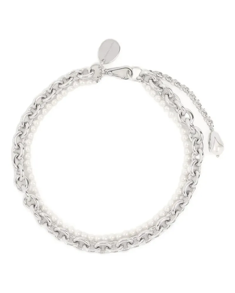 Simone Rocha faux-pearl choker necklace - Silber Silber