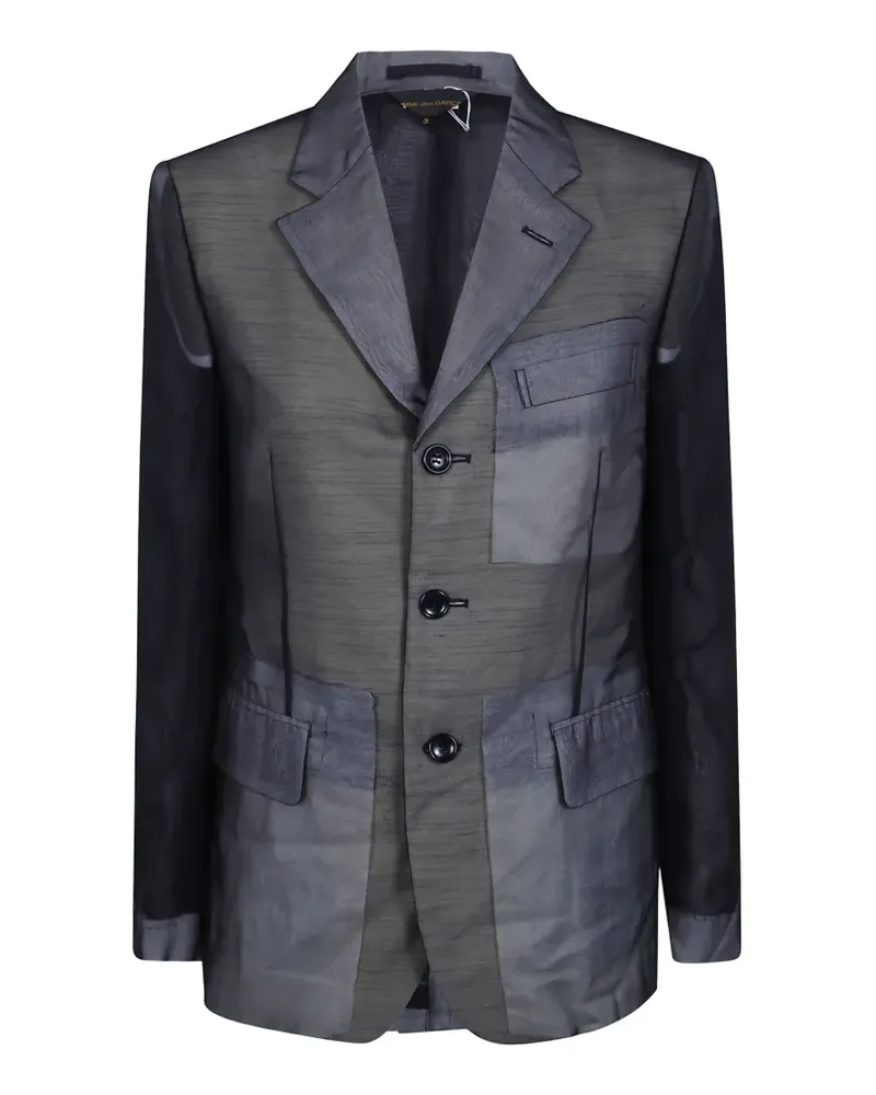 Comme des Garçons Cropped-Blazer mit semi-transparentem Einsatz - Grau Grau