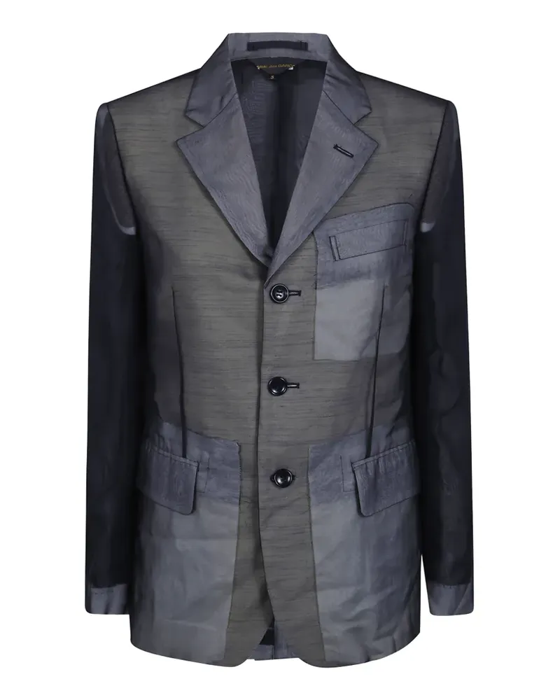 Comme des Garçons Cropped-Blazer mit semi-transparentem Einsatz - Grau Grau