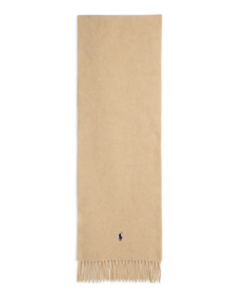 Ralph Lauren Bestickter Schal mit Fransensaum - Nude Nude