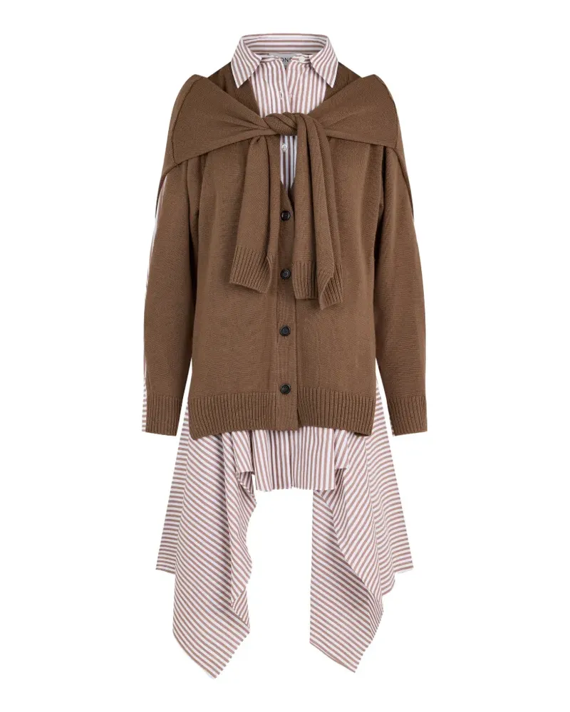 Monse Gestricktes Hemdkleid - Braun Braun