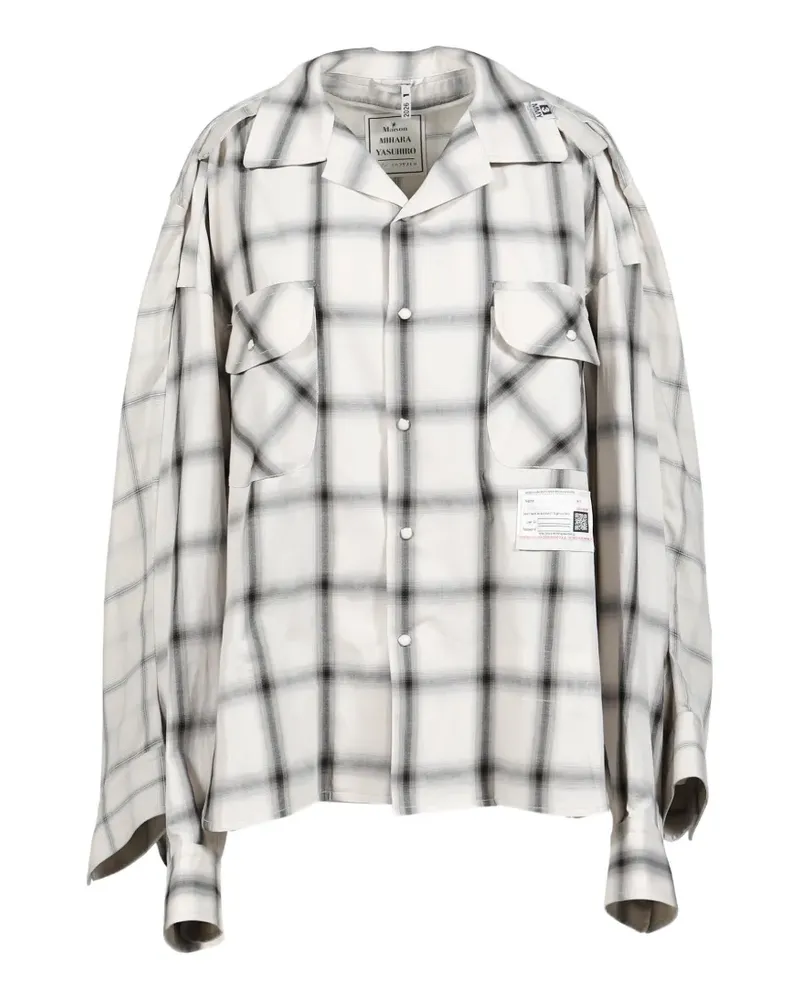 MIHARAYASUHIRO Kariertes Hemd mit Tasche - Nude Nude