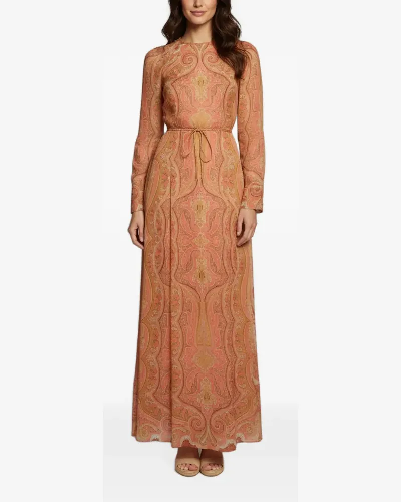 Zimmermann Hemdkleid mit Print - Orange Orange
