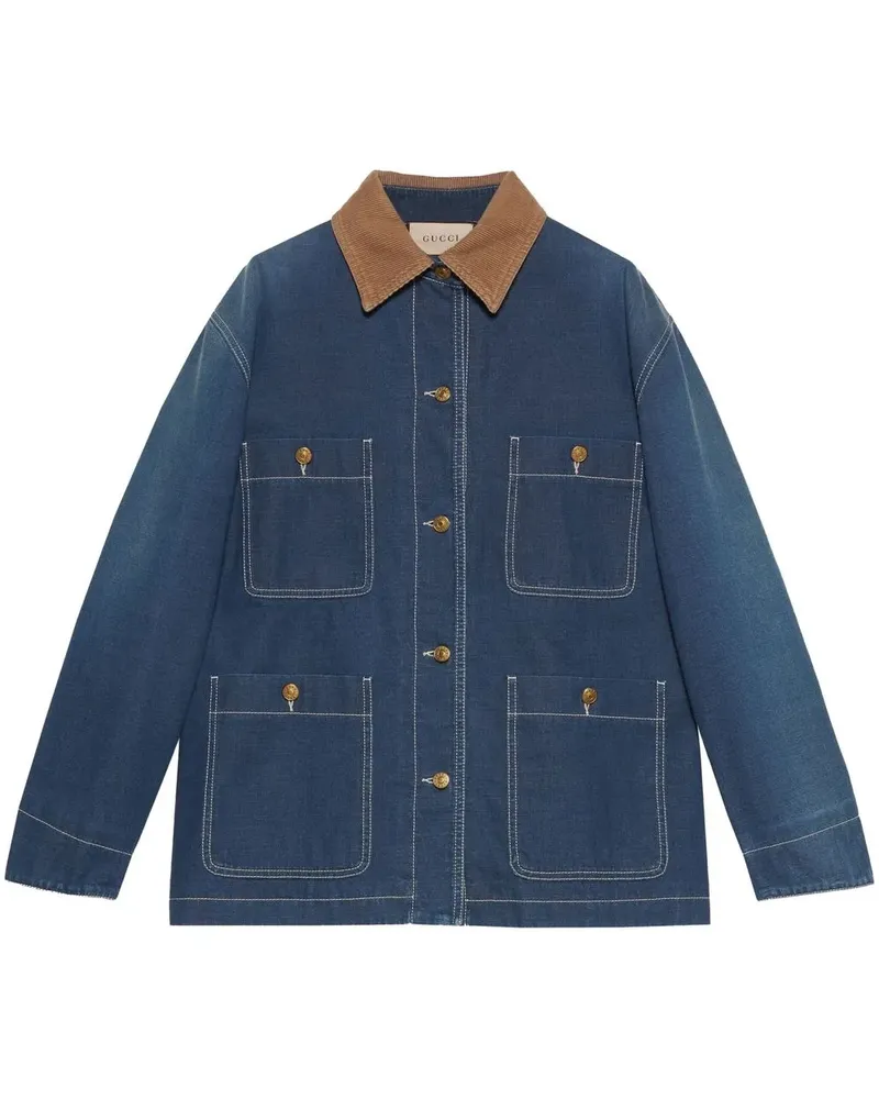 Gucci Lange Jacke - Blau Blau