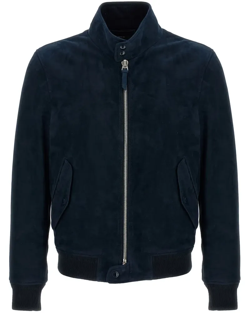 Tom Ford Klassische Harrington-Jacke - Blau Blau