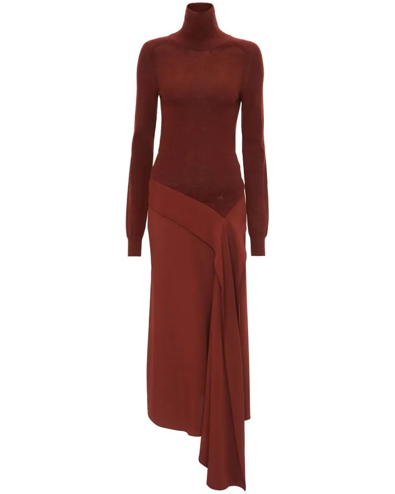 Victoria Beckham Drapiertes Maxikleid mit Stehkragen - Orange Orange