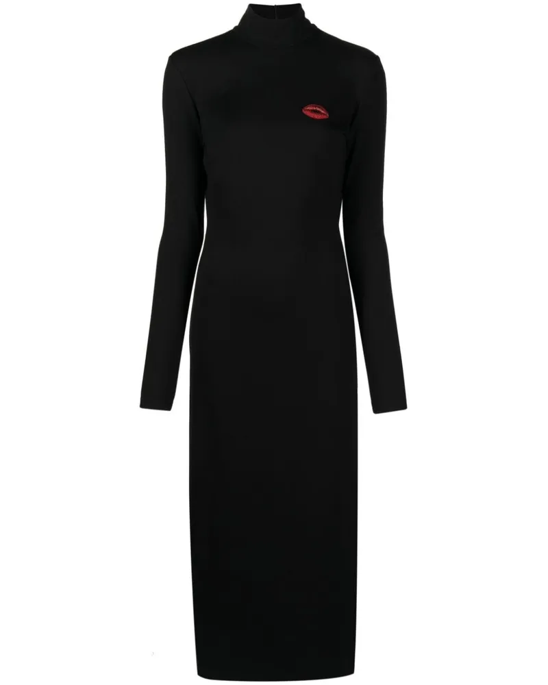 David Koma Rückenfreies Midikleid - Schwarz Schwarz