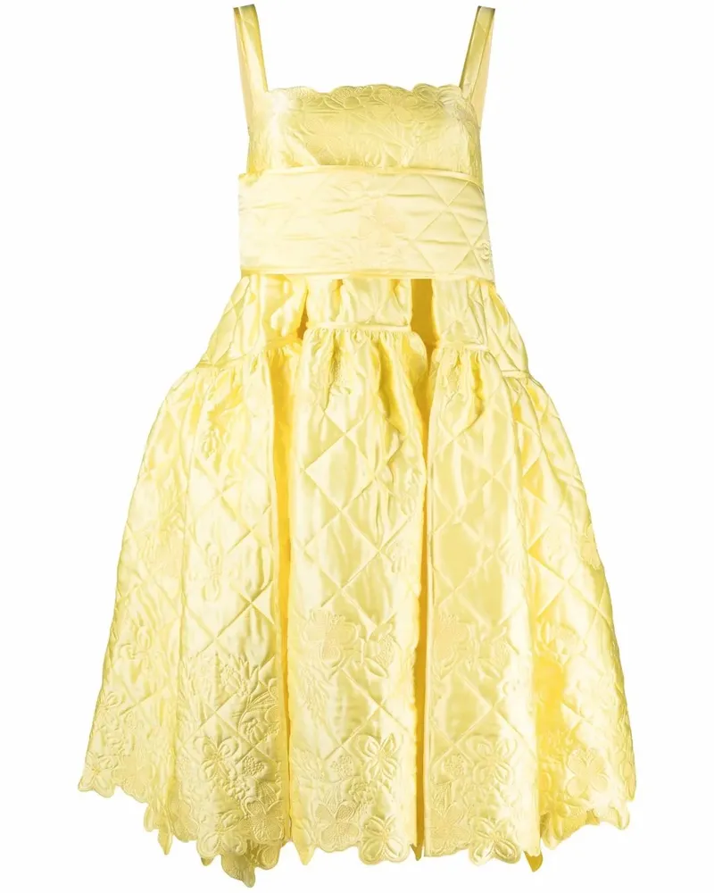 Cecilie Bahnsen Gestepptes June Kleid - Gelb Gelb