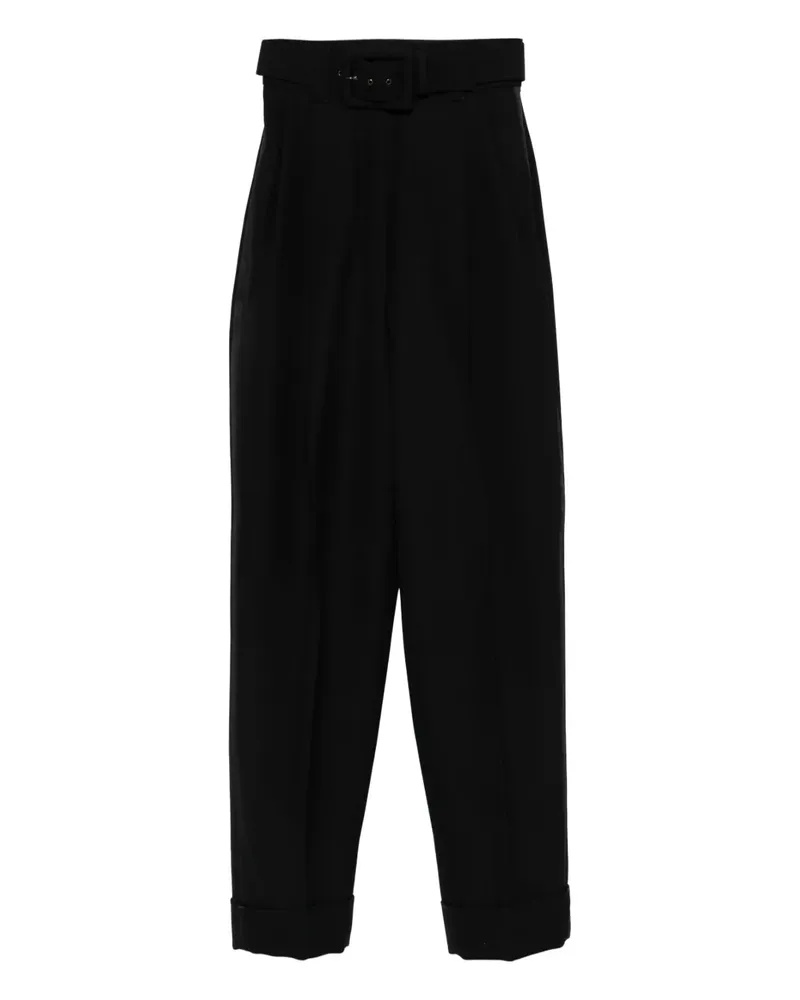 SPORTMAX Belted trousers - Schwarz Schwarz