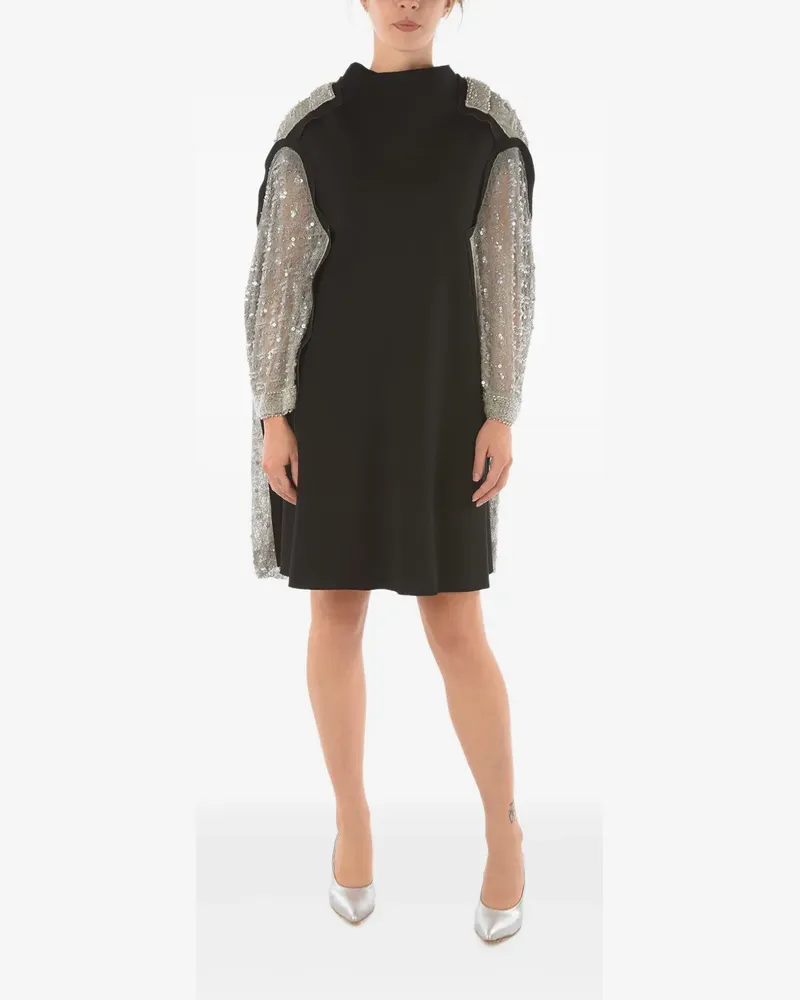 Maison Margiela Kleid mit verzierten Einsätzen - Schwarz Schwarz