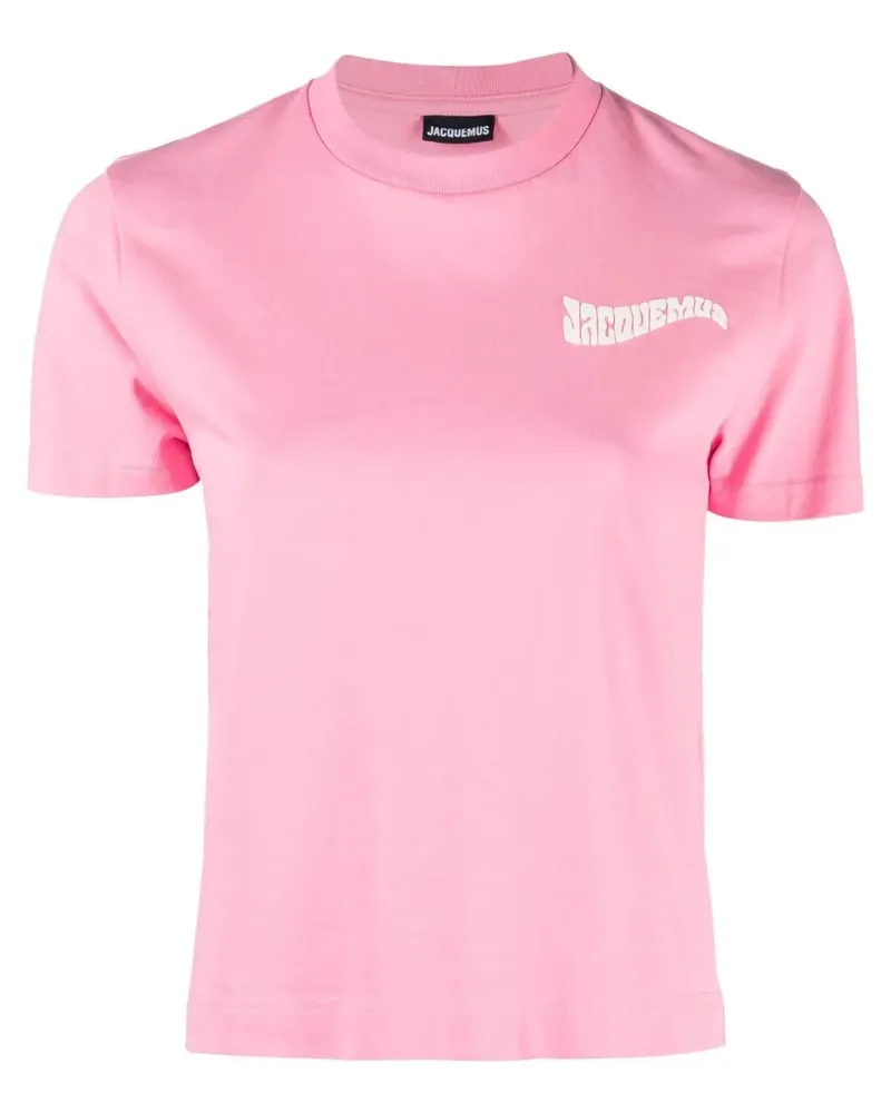 Jacquemus Le T-shirt Camargue Oberteil mit Logo-Print - Rosa Rosa