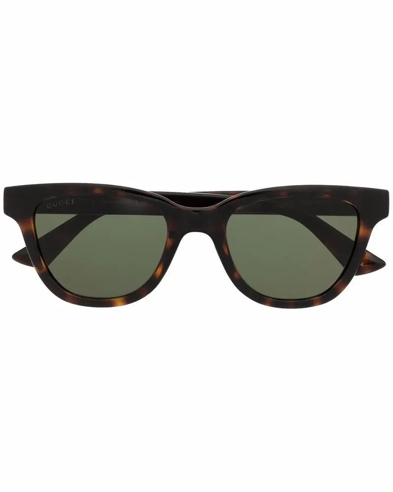 Gucci Eckige Sonnenbrille in Schildpattoptik - Braun Braun