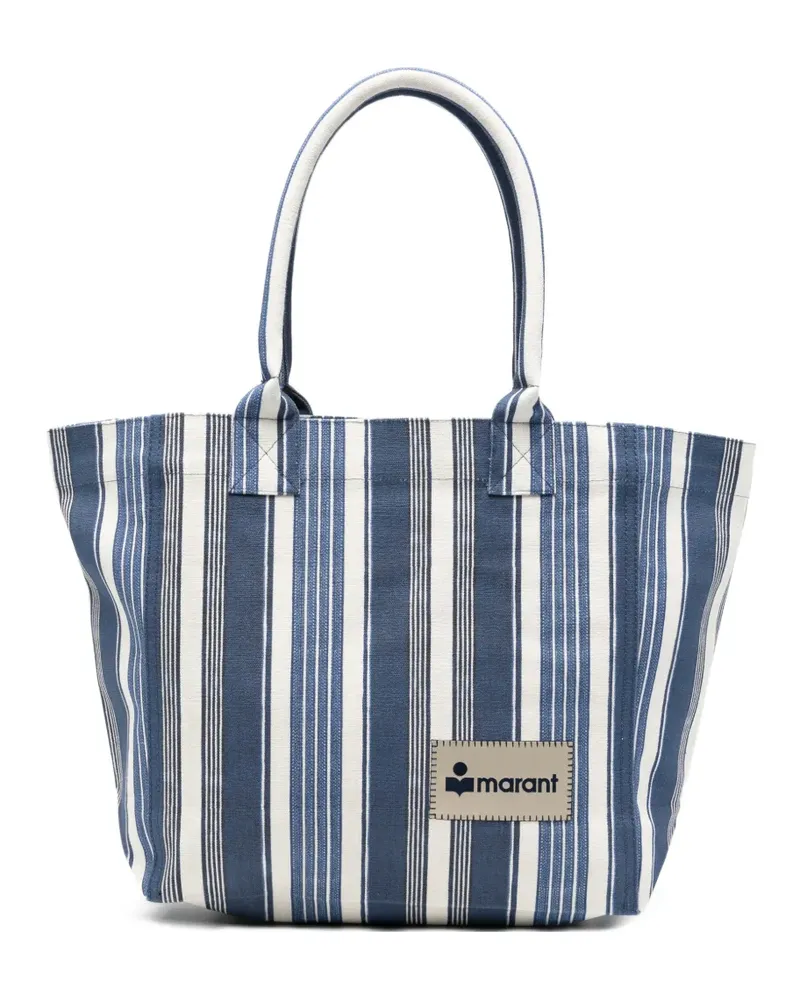 Isabel Marant Kleiner Yenky Tote Bag mit Streifen - Blau Blau