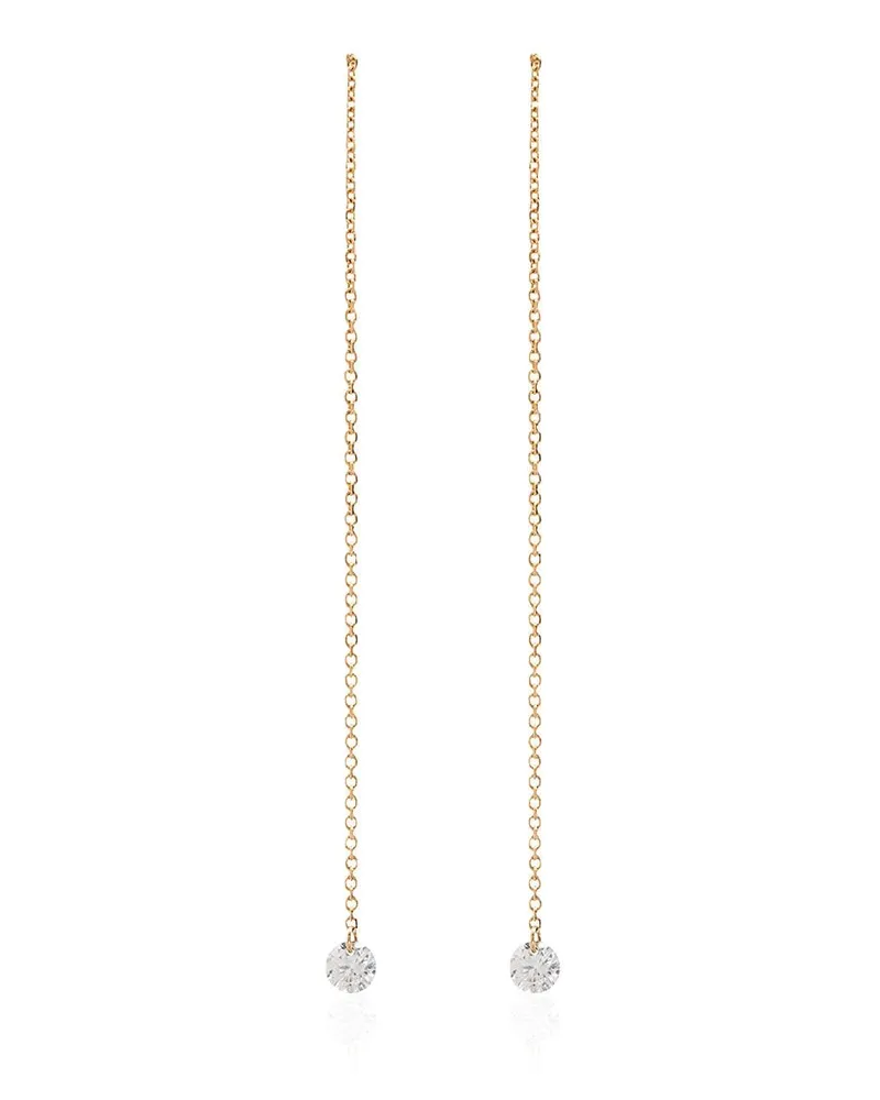 PERSEE 18kt Gelbgoldohrringe mit Diamanten Gold
