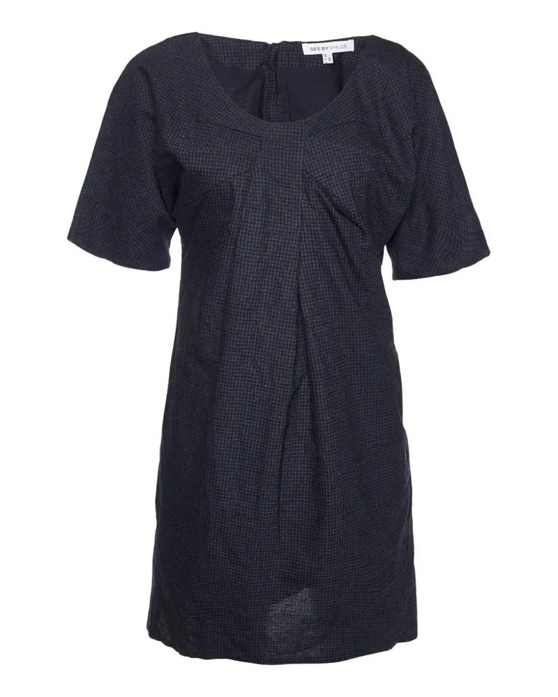 See by Chloé Kariertes Kleid - Grau Grau