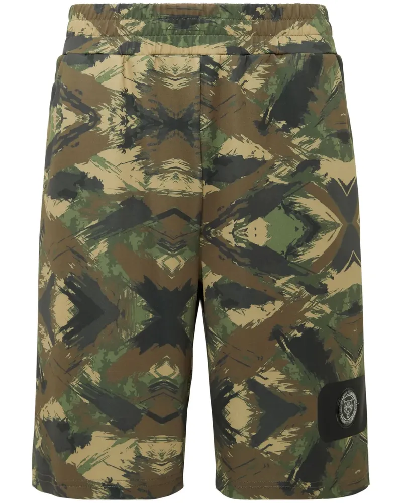 Philipp Plein Shorts mit Stretchbund - Grün Grün