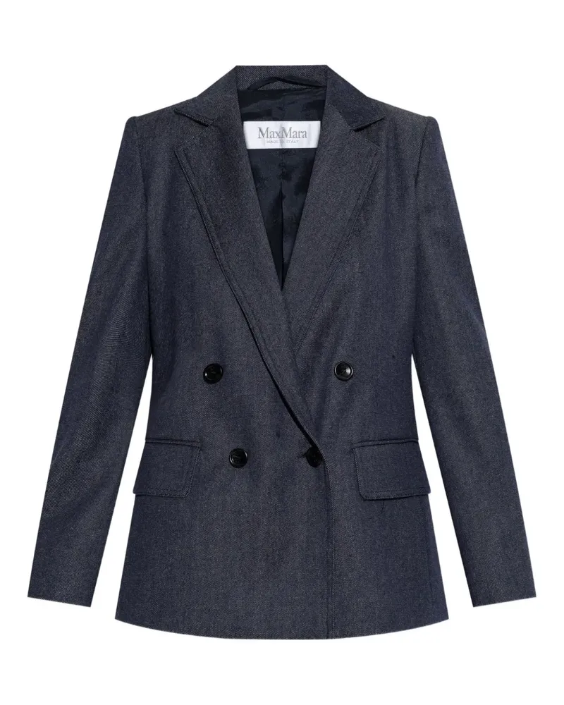 Max Mara Klassische Cabanjacke - Blau Blau