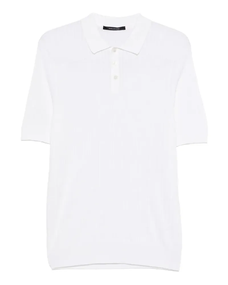 Tagliatore Kart ribbed polo shirt - Weiß Weiß
