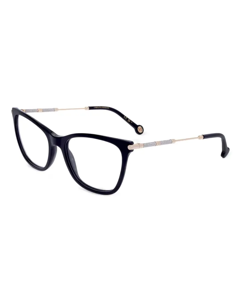 Carolina Herrera New York Cat-Eye-Brille mit Glitter - Schwarz Schwarz