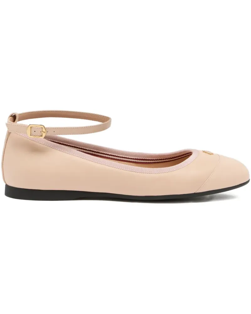 Bally Ysla Ballerinas mit Knöchelriemen - Nude Nude