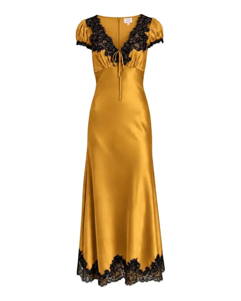 Cinq à Sept Sienne lace-trim maxi dress - Gelb Gelb