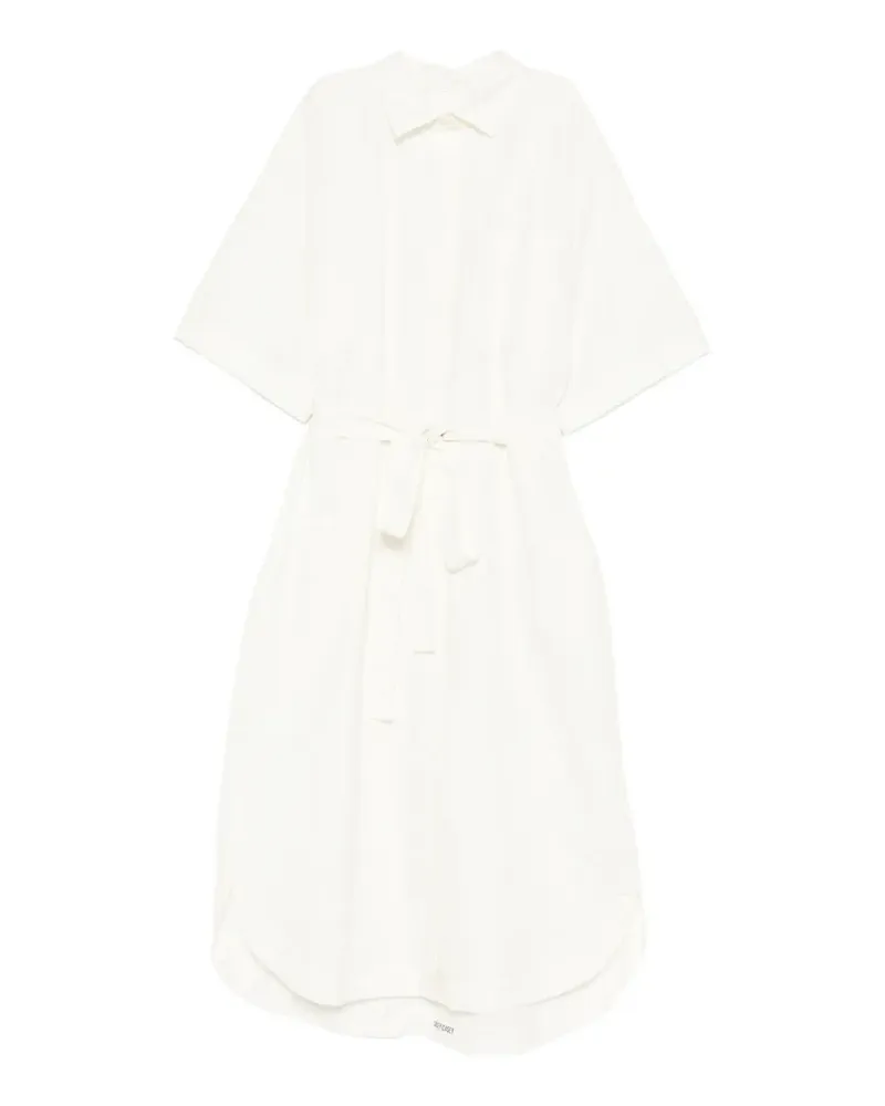 Casey Casey belted button-down dress - Weiß Weiß