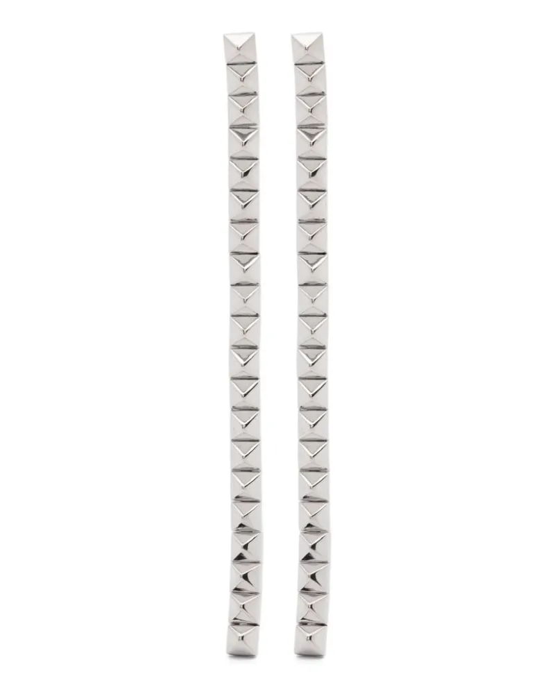 Eddie Borgo Pavé Eternal Pyramid ring (set of three) - Silber Silber