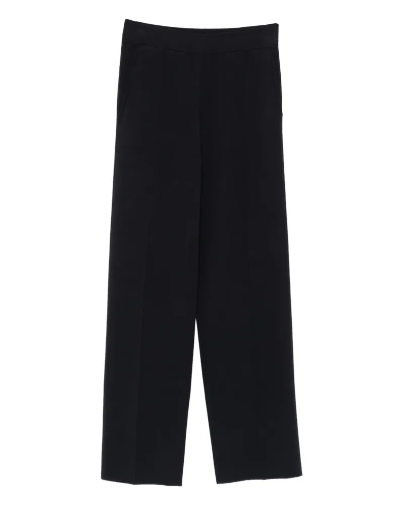 Max Mara Gerade Hose mit Seitentaschen - Blau Blau