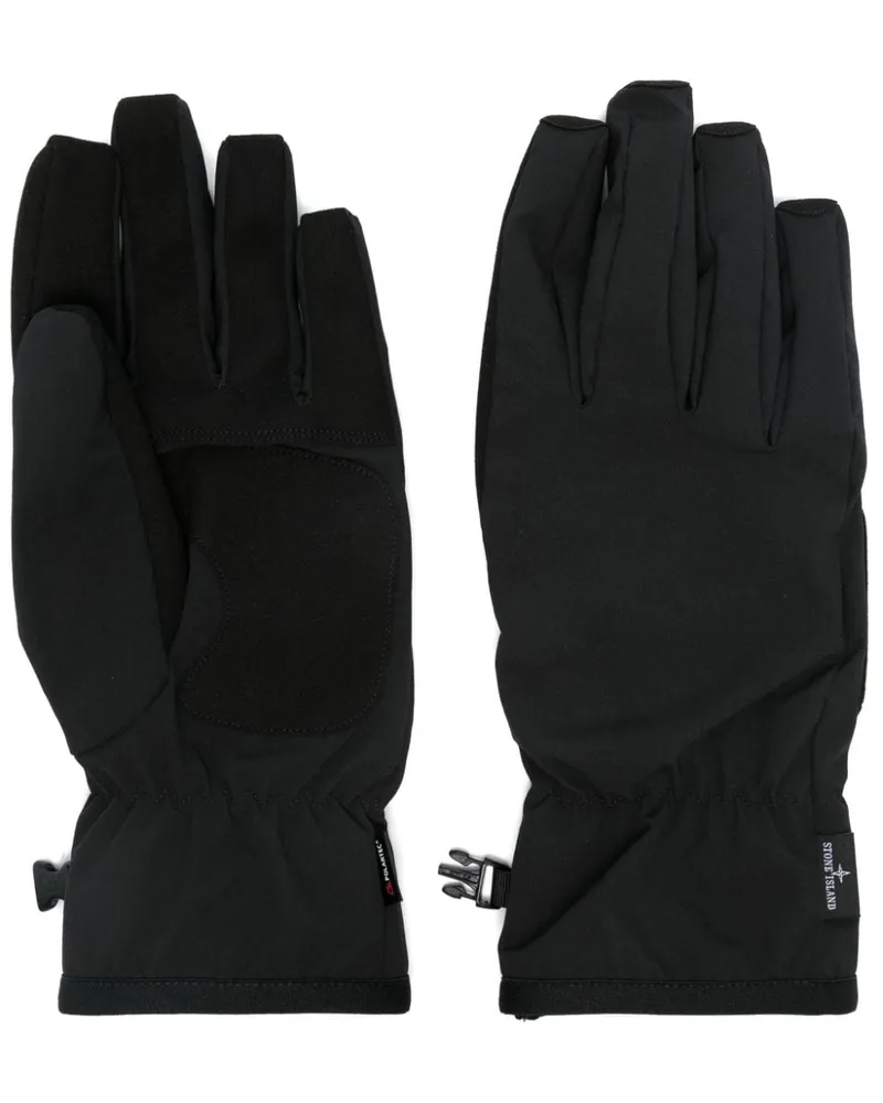 Stone Island Handschuhe mit Logo-Stickerei - Schwarz Schwarz