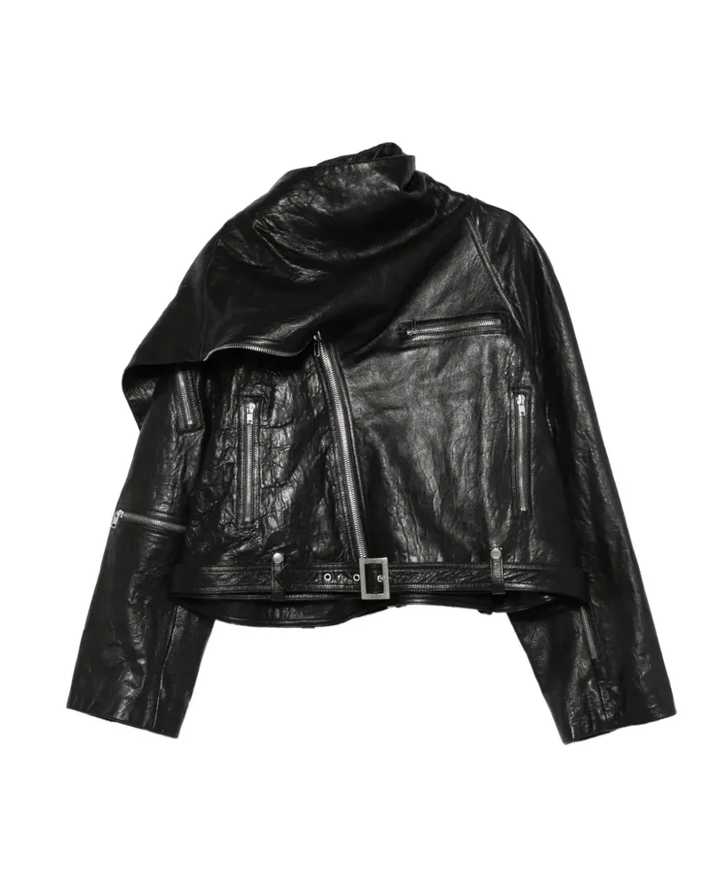 Rick Owens Jacke mit Gürtel - Schwarz Schwarz