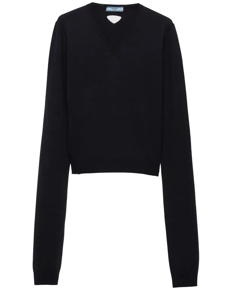 Prada Pullover mit V-Ausschnitt - Blau Blau