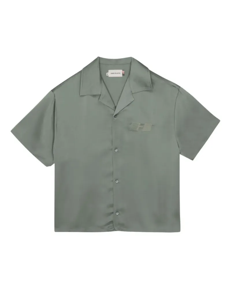 Honor The Gift satin embroidered-logo shirt - Grün Grün