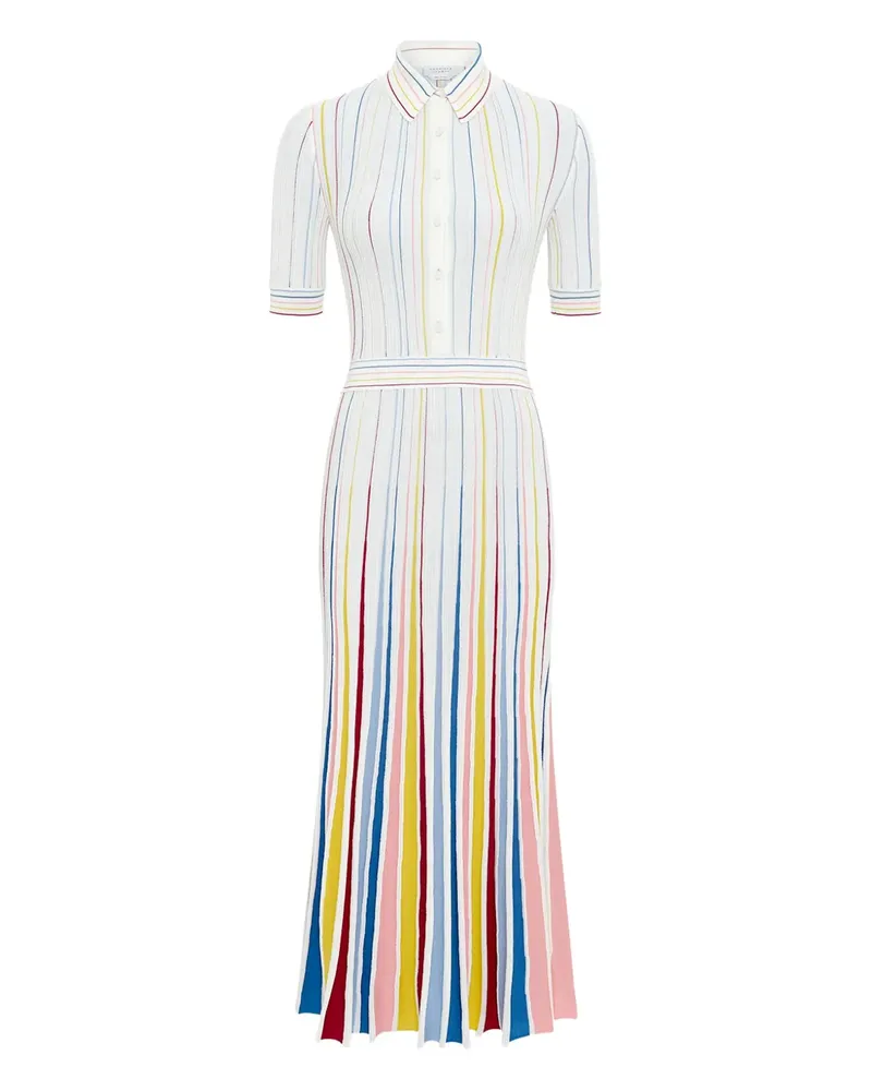 Gabriela Hearst Gestreiftes Hemdkleid - Weiß Weiß
