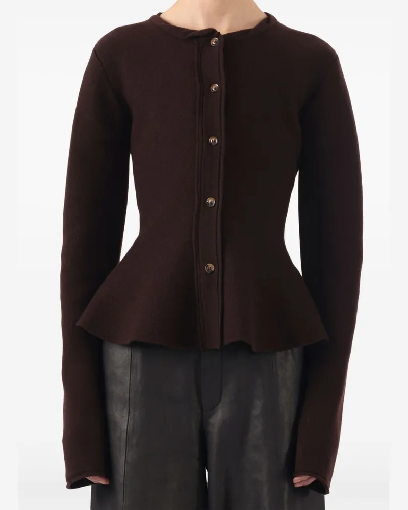 Jason Wu Cardigan mit Schößchen - Braun Braun