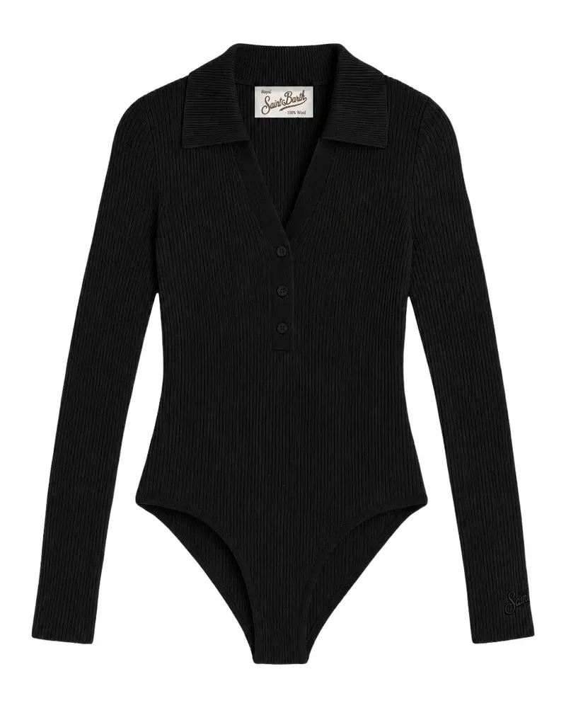 MC2 Saint Barth Gerippter Body - Schwarz Schwarz