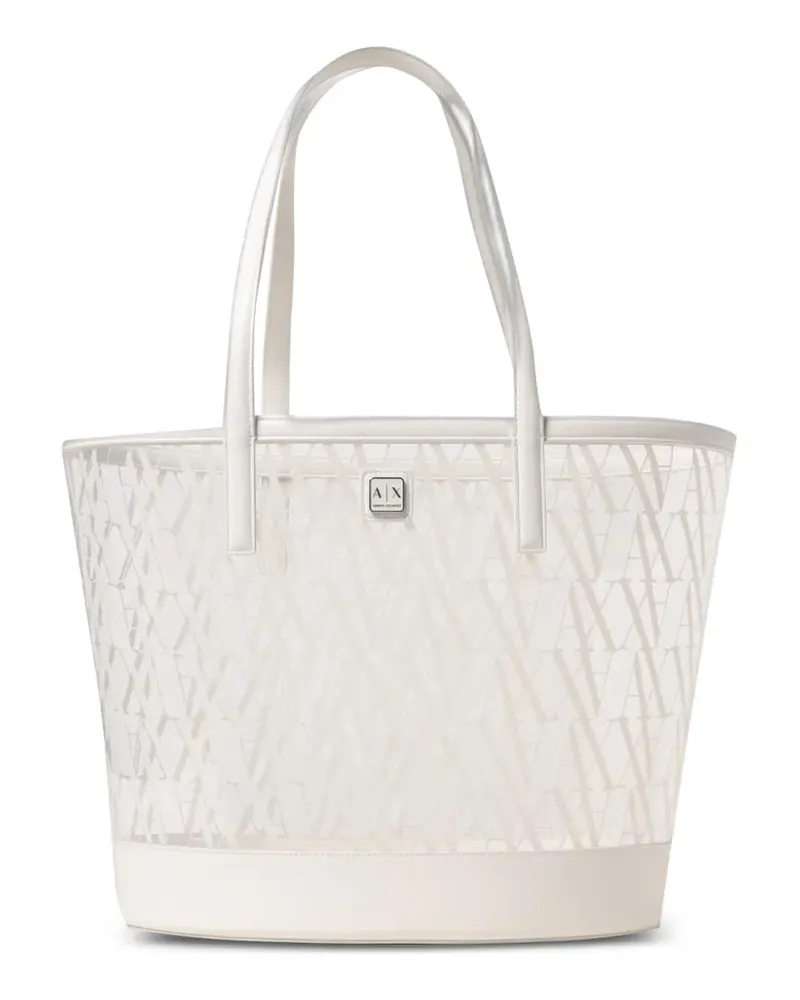 Emporio Armani Armani Exchange Tote Bag mit Logo-Print - Weiß Weiß
