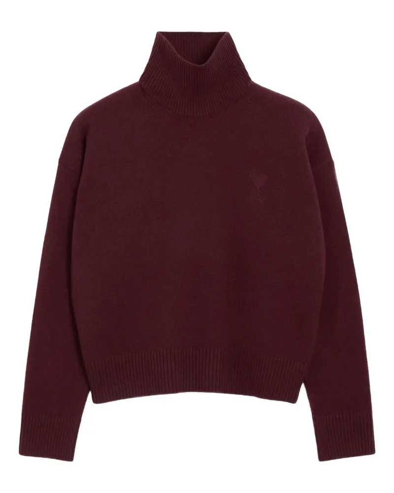 AMI Paris Ami de Coeur Pullover mit Stehkragen - Braun Braun