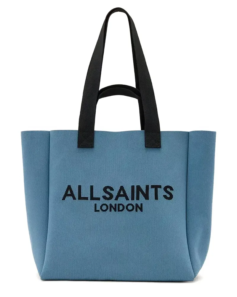 AllSaints Izzy Tote Bag mit Logo-Detail - Blau Blau