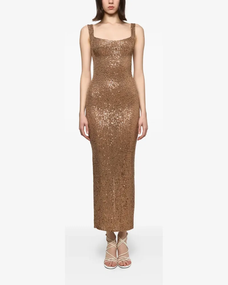 ATU Body Couture Maxikleid mit Pailletten - Braun Braun
