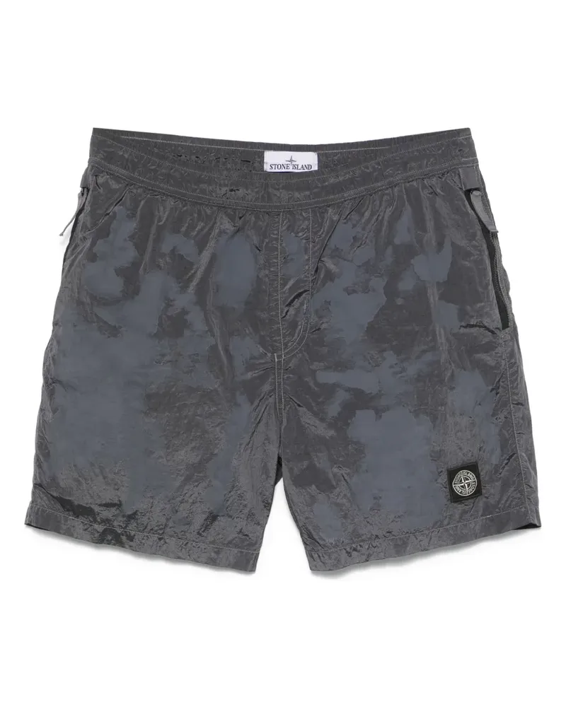 Stone Island Badeshorts mit Knitteroptik - Blau Blau