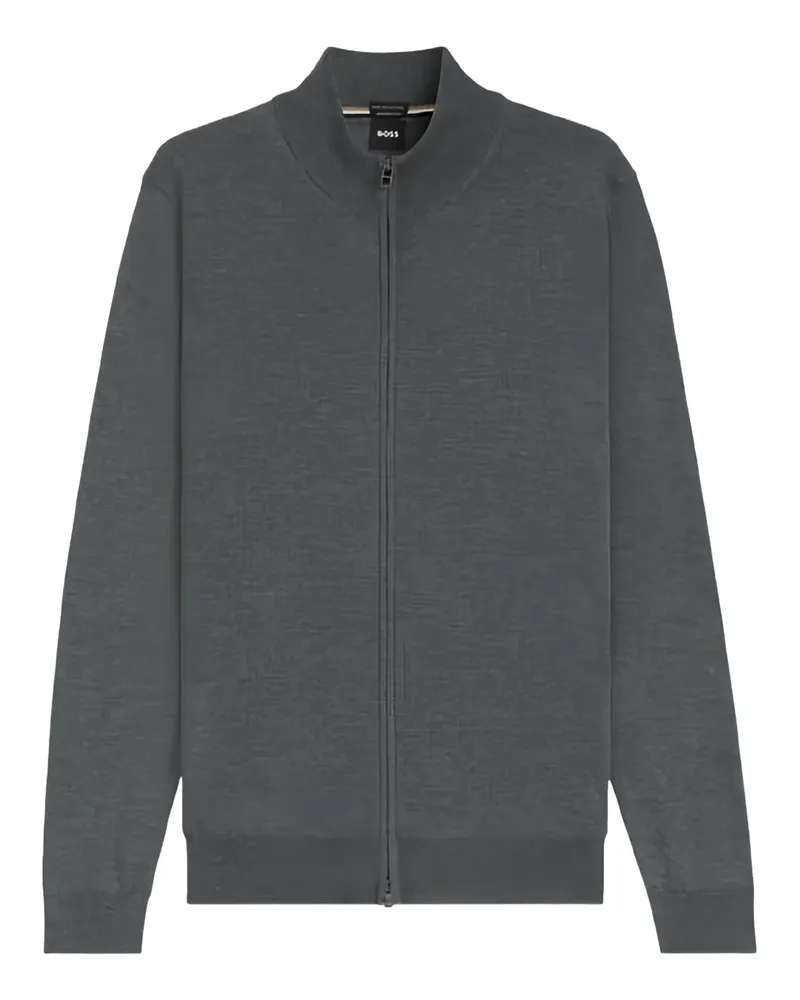 HUGO BOSS zipped cardigan - Grau Grau