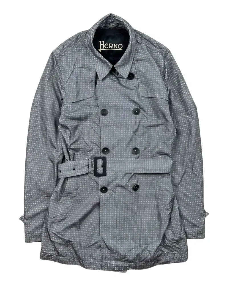Herno double-breasted belted coat - Grau Grau