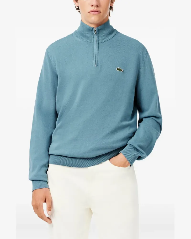 Lacoste Stehkragen-Pullover mit Reißverschluss - Blau Blau