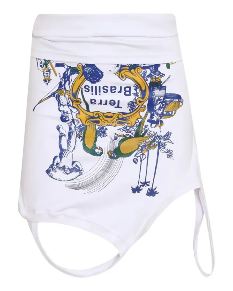 Amir Slama printed skirt - Weiß Weiß