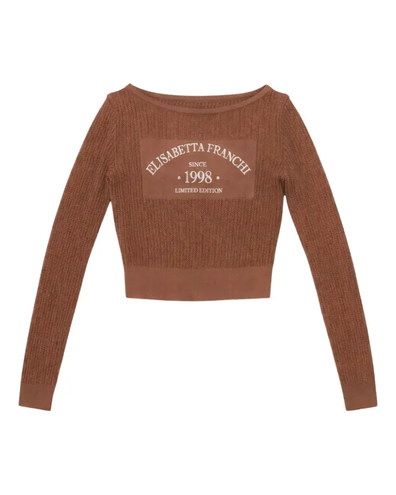 Elisabetta Franchi Langärmeliger Pullover - Braun Braun