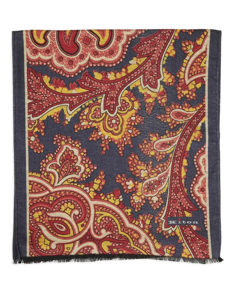 Kiton Schal aus Kaschmir - Blau Blau