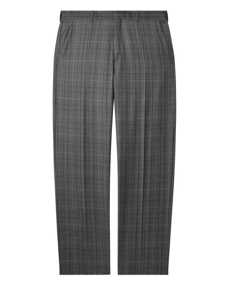 Paul Smith Karierte Hose mit Bundfalten - Grau Grau