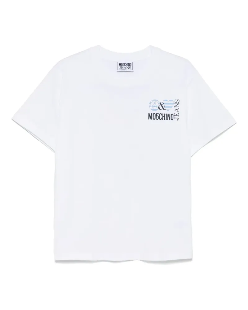 Moschino T-Shirt mit Logo-Print - Weiß Weiß