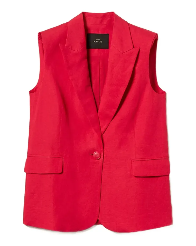 Twin-Set Einreihige Weste - Rot Rot